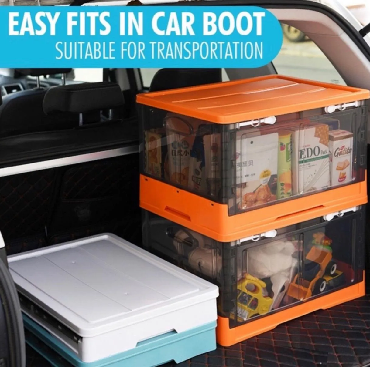 Storage Box Stackable/Foldable/Space saving Organizer/Car Storage/Cabinet/Wardrobe/Container