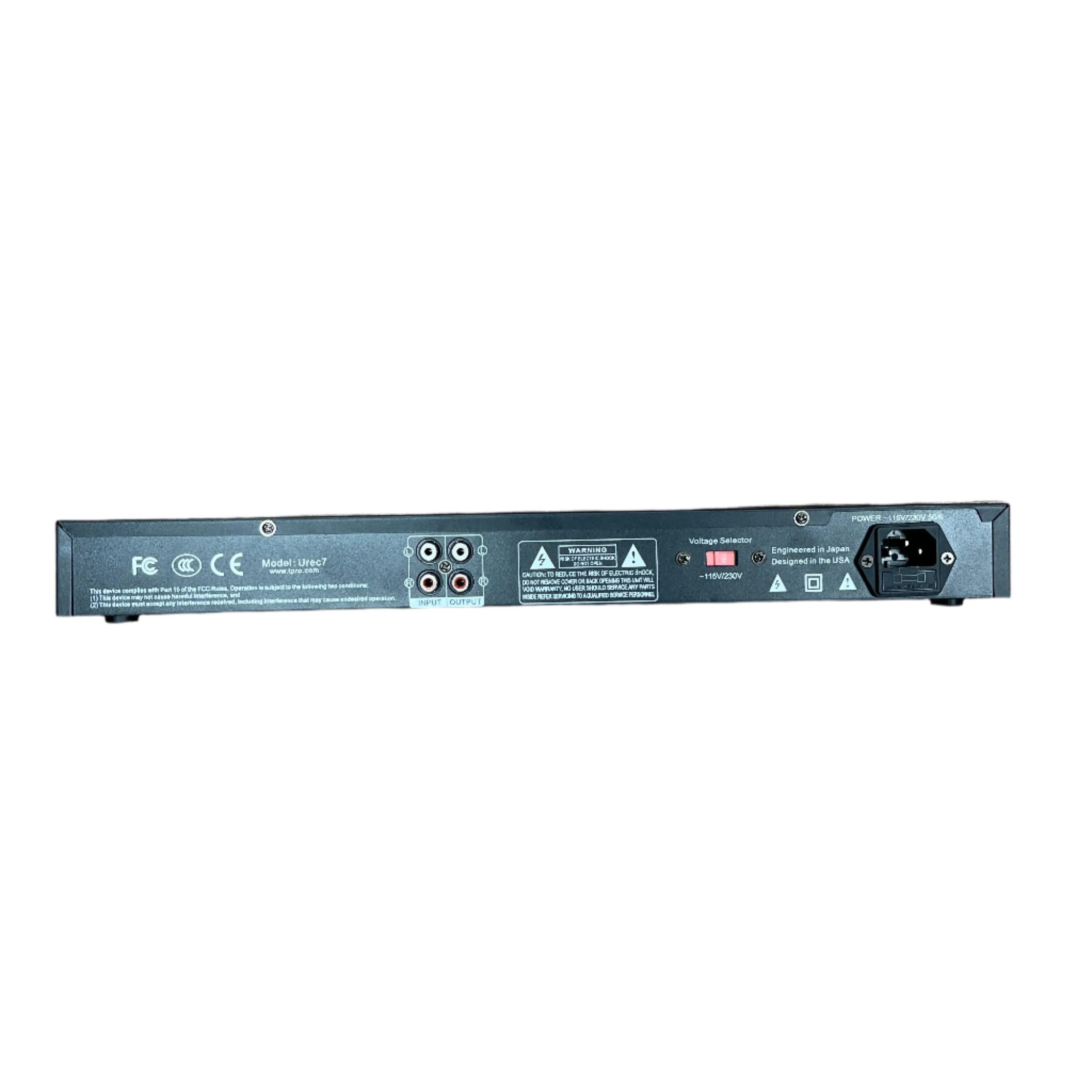 Technical Pro UREC7 Recording Deck - USB Audio Interface with Rack-Mountable Design