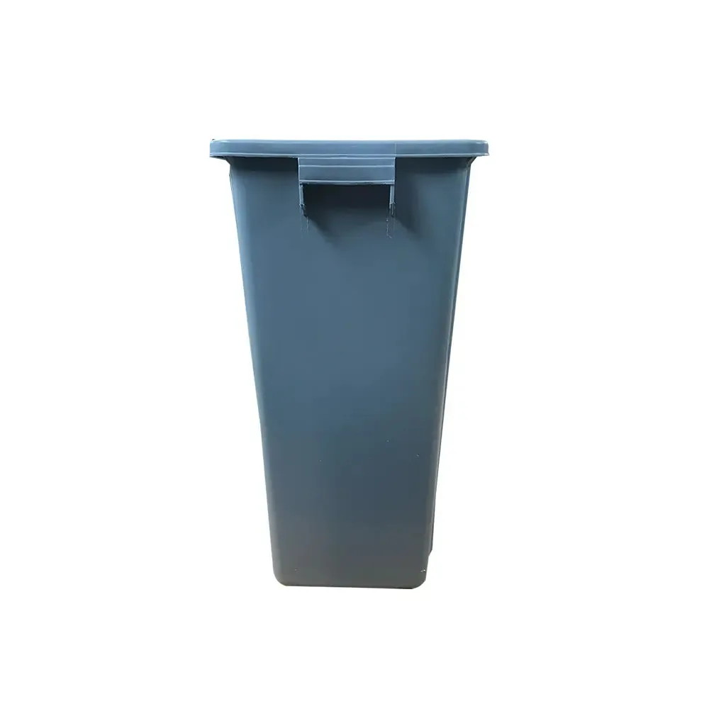 TERRA Non-Lid Dustbin | 60L Grey Trash Can with Handle | Durable Waste Bin for Indoor/Outdoor Use | Easy to Carry