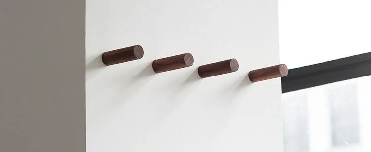 Wall Peg Hooks in Natural Wood