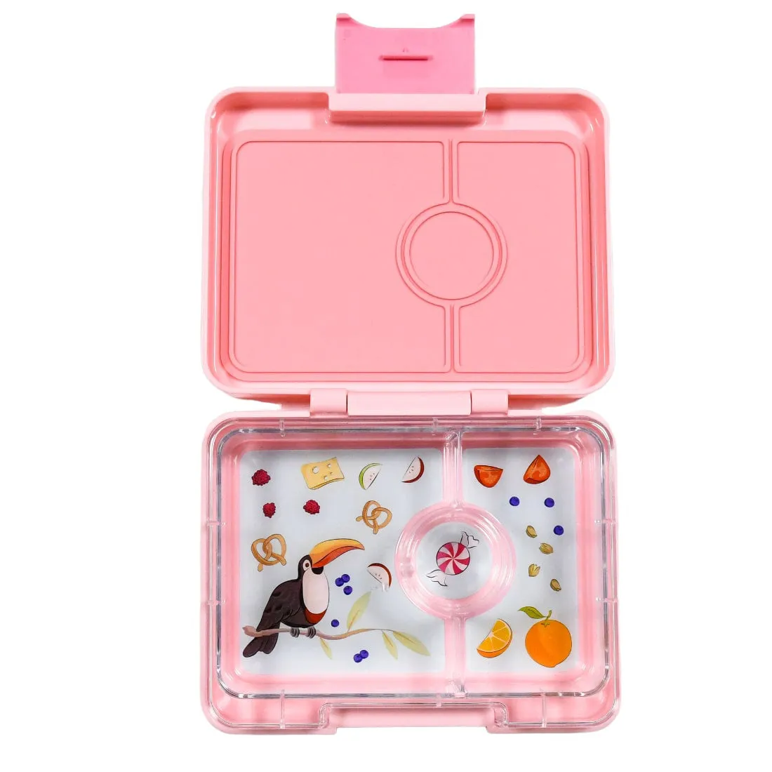 Yumbox Mini Snack 3-Compartment Lunch Box - Coco Pink Toucan