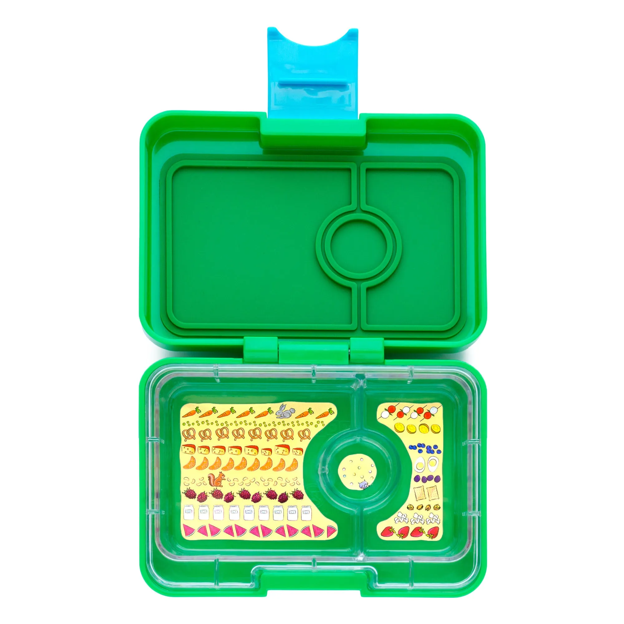 Yumbox Mini Snack Ami Green 3 Compartment Lunch Box