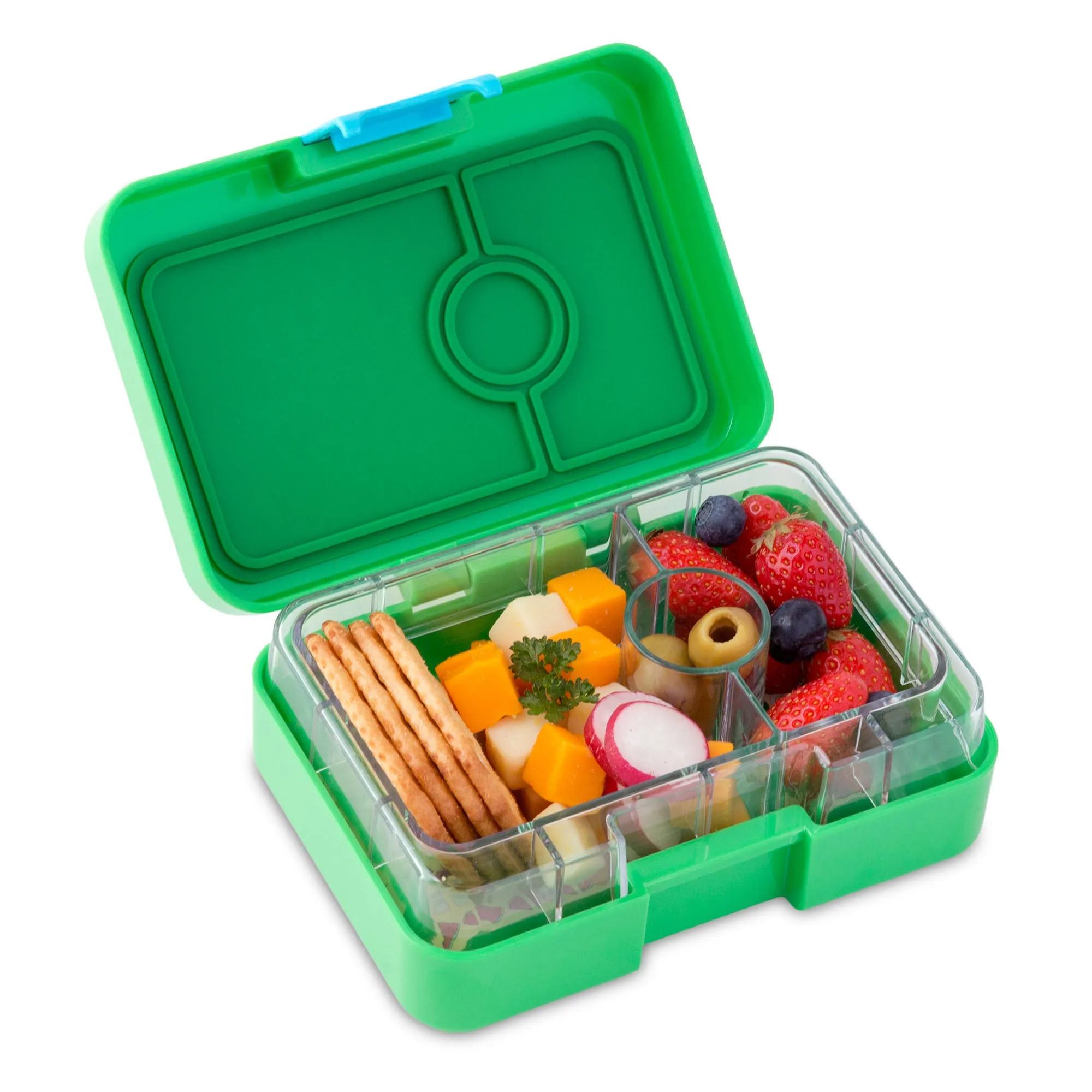 Yumbox Mini Snack Ami Green 3 Compartment Lunch Box